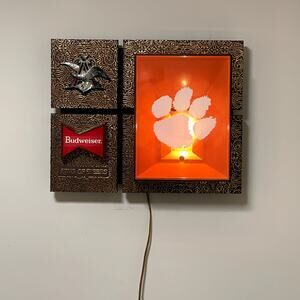 Vntg Anheuser-Busch, Budweiser Wall Sconce Display, Russel S. Kribs, Itm 005-220